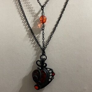 5 for $15 Black and Red Heart Necklace